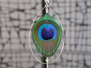 peacock feathers earrings