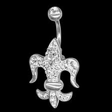 fleur de lis belly button rings