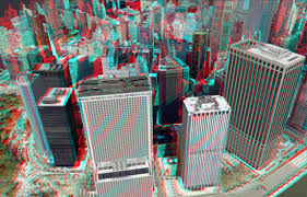 3d red and blue