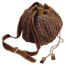crocheted pattern baby in bassinet purse