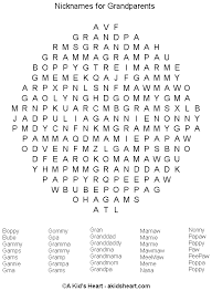 printable word search