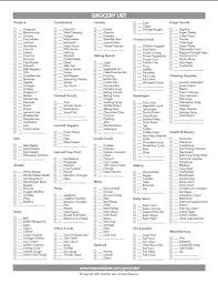 printable grocery list