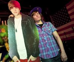 cardboard cutout of justin bieber