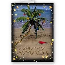 beach christmas card