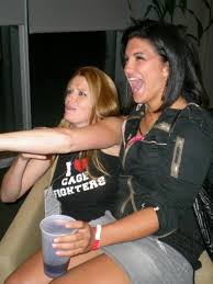 Gina Carano up skirt