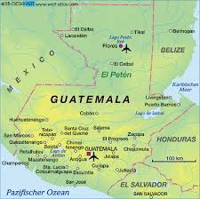road map of guatemala