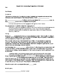 sample retirement letter