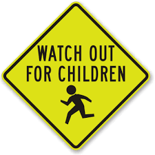 kids playing signs