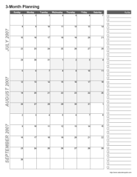 planning calendars