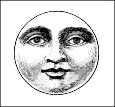 face in the moon