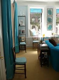 blue and brown decor