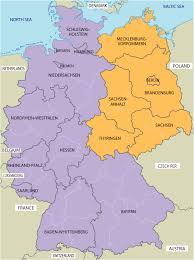 east germany west germany map