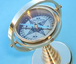 brass compass rose
