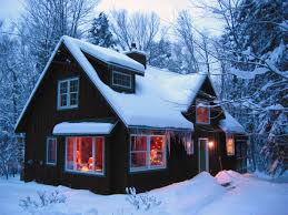 cabin in the snow