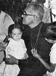 Oscar Romero with Salvadoran children