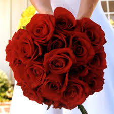 red rose wedding bouquet