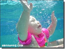 swimming underwater