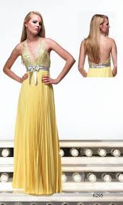 yellow long dress