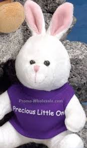 white stuffed bunny