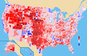2008 election map by county