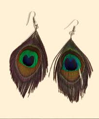 peacock feathers earrings