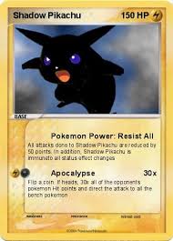 pokemon shadow pikachu card