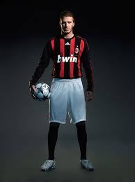 david beckham ac milan shirt
