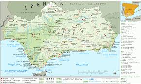 carte andalousie espagne