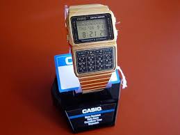 casio gold calculator watch