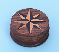 brass compass rose