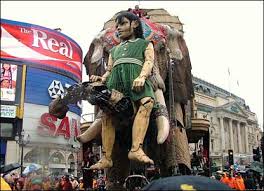 giant puppet girl