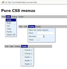 css menus