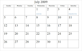 july 2010 calendar printable