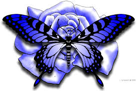 blue rose tattoos