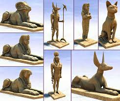 egyptian statuettes