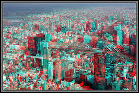3d red and blue