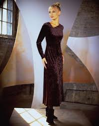 long velvet dress