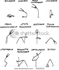 stock vector : asana yoga