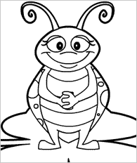 bug coloring page