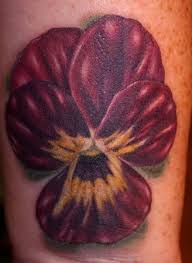 pansy flower tattoo