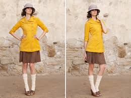 mustard yellow coat