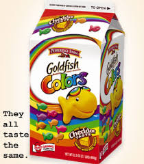 colored goldfish crackers