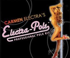 carmen electra stripping pole