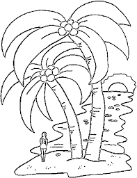 palm tree coloring sheets