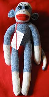 blue sock monkey