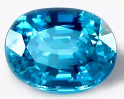 blue zircon gemstone