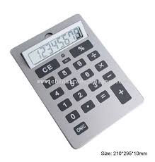 calculator with paper