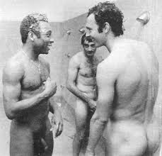 Naked and Funny. Shower From Under The Bench ...