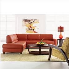 burnt orange sofa