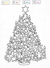 christmas tree coloring sheets
